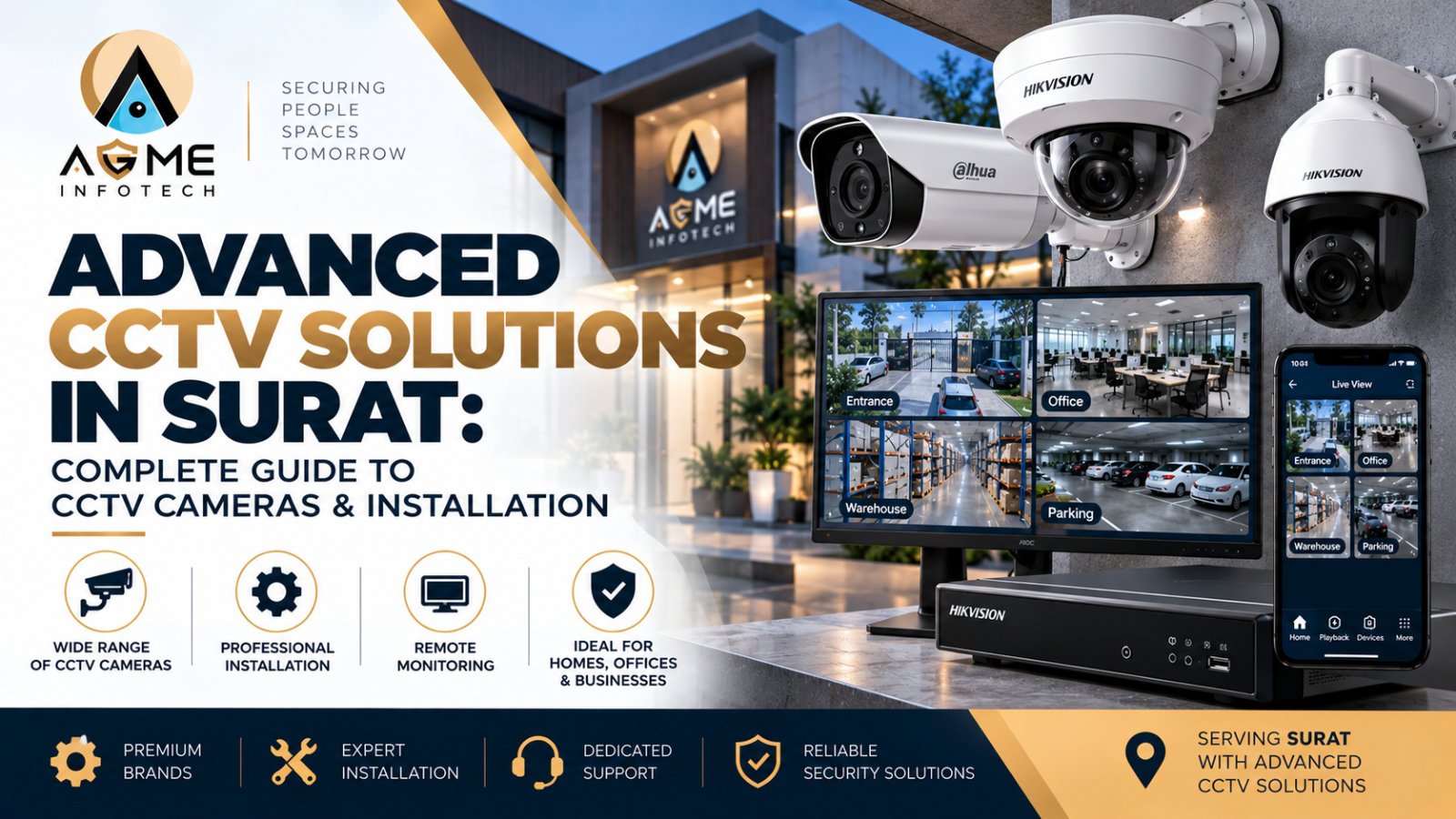 Advanced CCTV solutions in Surat by Acme Infotech with professional CCTV cameras and security monitoring