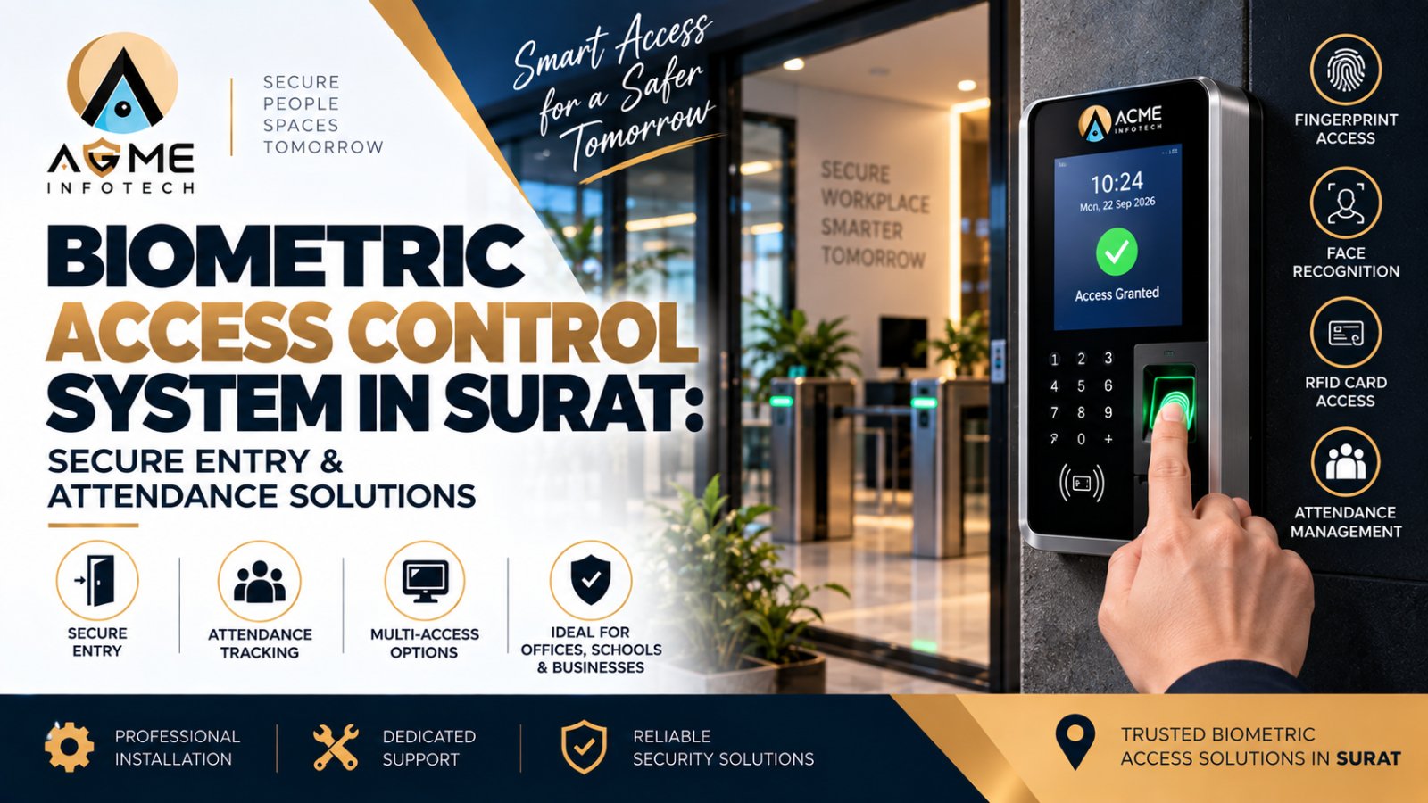 Biometric Access Control System in Surat by ACME Infotech