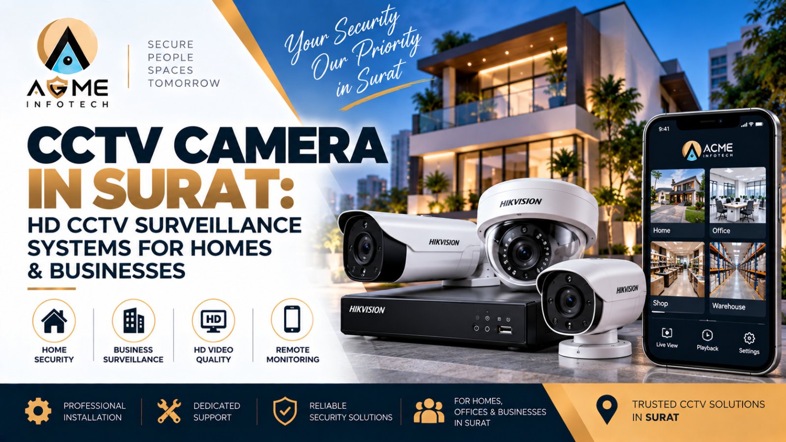 CCTV Camera in Surat - HD CCTV Surveillance Systems by ACME Infotech