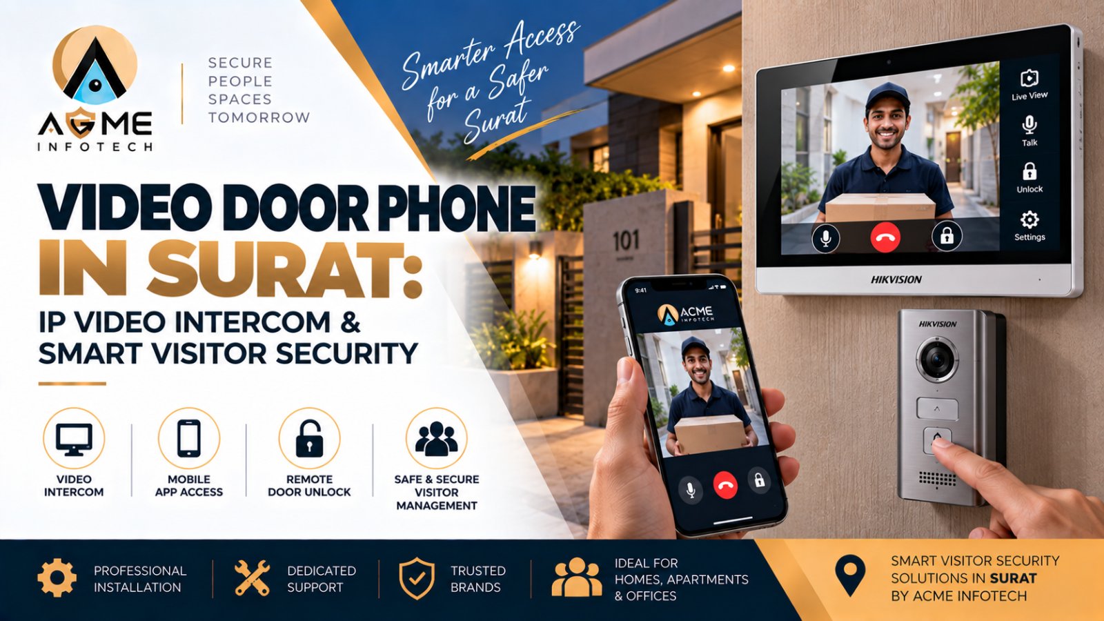 Video Door Phone in Surat - IP Video Intercom System by ACME Infotech