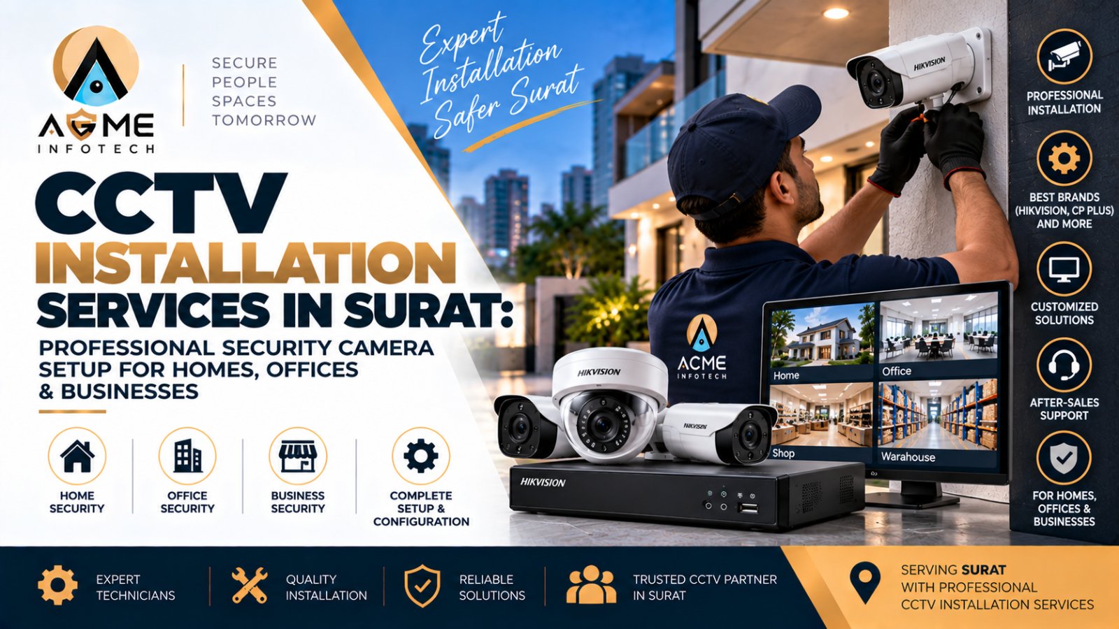 CCTV Installation Services in Surat for Homes Offices and Commercial Spaces